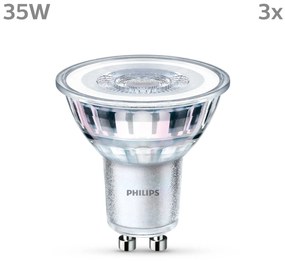 Philips LED GU10 3,5W 255lm 827 číra 36° 3 ks