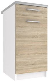 Kuchynská skrinka Belini spodná so zásuvkami 40 cm dub sonoma s pracovnou doskou  TOR SDSZ1-40/1/WT/DS/0/E