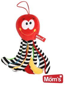 Hencz Toys Edukačná hračka Chobotnička s rolničkou - červená