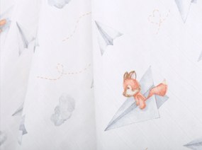 BabiM Mušelínové látkové plienky Premium Animals 60x75 3v1 macko na obláčiku