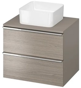 Cersanit - VIRGO závesná skrinka pod umývadlo s doskou 60cm, šedý dub-chróm, S522-022