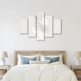 Obraz - Line art monstera N⁰3 (150x105 cm)
