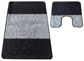 Sada kúpeľňových koberčekov Montana Sile čierna