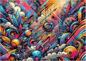 Obraz - Pestrofarebné graffiti (70x50 cm)
