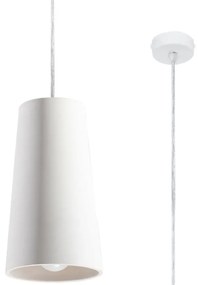 Biele keramické závesné svietidlo Sollux Armica