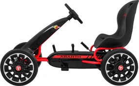 Ramiz ABARTH pedálová motokára pre deti čierna + EVA kolesá + ručná brzda + voľnobeh