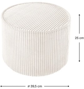 Krémový menčestrový detský puf – Wigiwama