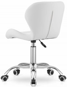 TRENDIE Otočné kreslo z eko kože Manhattan biele