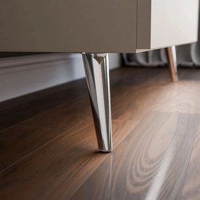 KOMODA MARION 2S KAŠMÍR STRIEBORNÉ ÚCHYTKY + NOŽIČKY LED 95 cm