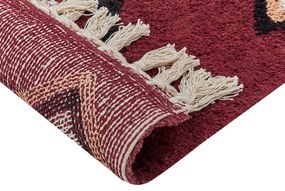 Bavlnený koberec 80 x 150 cm červená SIIRT Beliani