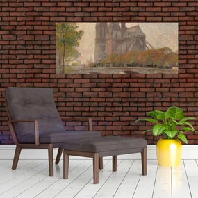 Obraz - Robert William Vonnoh, Notre Dame de Paris, reprodukcia (120x50 cm)