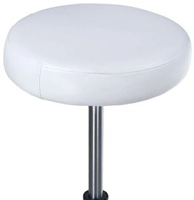 LuxuryForm DESIGN Taburet PING na podstave s kolieskami - biely