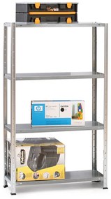 Policový regál do domácnosti, 1500 x 750 x 300 mm, 50 kg, pozink