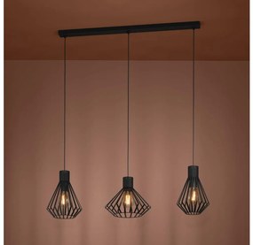 Eglo 390125 - Luster na lanku BASIDANO 3xE27/40W/230V čierna