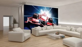 Fototapeta - Červená formula 1 3D F1 (254x184 cm)