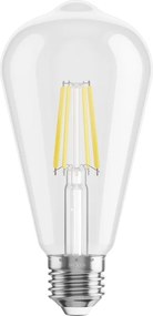 Mexen Vintis, LED filamentová žiarovka E27, ST64, 6 W, studená biela 6500K, číra, L152-E27-0665-00