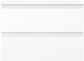 Mexen Orio, kúpeľňová skrinka 70 cm s umývadlom Otis, 2 zásuvky, biela matná, 91A10-07047-2-BFF01-W18M01