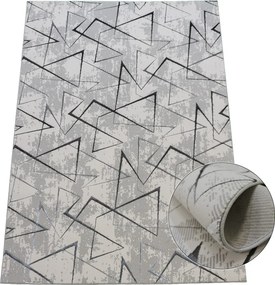 Koberec Esprit 3608 GREY – sivý so vzorom, 100% polyester Rozmer: 120x180 cm