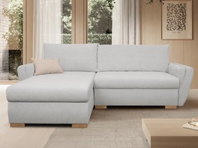 Rohová sedačka Helvetius, svetlo šedá látka