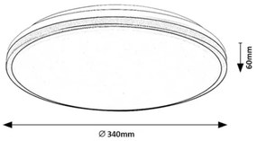 Rabalux 75058 - LED kúpeľňové stropné svietidlo SLAVA LED/18W/230V IP44 pr. 34 cm