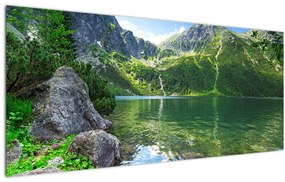 Obraz jazera v Tatrách (120x50 cm)