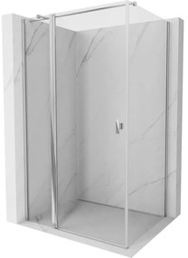 Mexen Mist T, sprchový kút s krídlovými dverami, 75 x 80 cm, 8mm číre sklo, chrómový profil, 8A4T-080-075-01-00