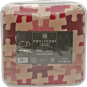 HOME ELEMENTS Mikroflanelové obliečky na jednolôžko, Puzzle