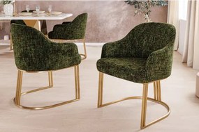 Stolička 45928 Art Living Látka Chenille Zelená  - Komfort-nábytok
