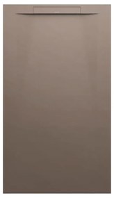 LAUFEN Pro S obdĺžniková sprchová vanička z materiálu Marbond, lineárny odtok na kratšej strane, 1400 x 800 x 32 mm, matná kávová, H2101831290001