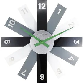 Nástenné hodiny NeXtime Plexi Ø40 cm čierne