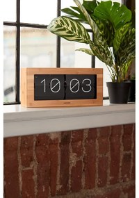 Drevené preklápajúce hodiny Karlsson Flip, 37 × 17,5 cm