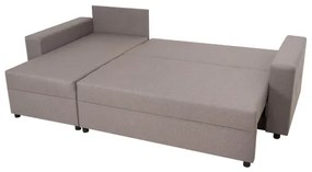 Univerzálna rohová sedačka SEVILLA s funkciou spania a úložným priestorom, sivá