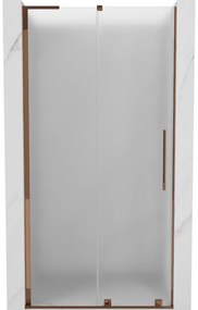 Mexen Velar L, posuvné sprchové dvere do otvoru 90 cm, 8mm sklo námraza, ružové zlato, 871-090-003-31-60