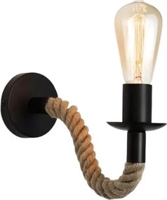 Toolight Toolight, nástenné svietidlo 1xE27 APP1466-1W, čierna-hnedá, OSW-03603