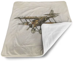 Sablio Deka pre bábätko Historický dvojplošník Vintage - 90x120 cm