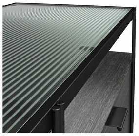 Čierny TV stolík v dekore duba 140x50 cm Wainwright - Queer Eye