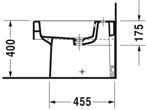 Duravit Vero - stojaci bidet, 1 otvor pre batériu prepichnutý, 37x57 cm, biely 2240100000