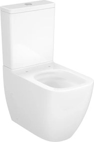 Cersanit Remo Square, hranaté kompaktné wc s WC sedadlom, vírivé splachovanie, biela lesklá, K3029-001