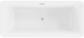 Mexen Tonia, voľne stojaca vaňa 170 x 75 cm, biela, brúsená oceľ prepad, 52171707500-97