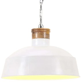 vidaXL Industriálna závesná lampa 58 cm, biela E27