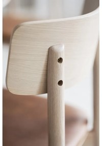 Jedálenská stolička z imitácie kože v koňakovohnedo-prírodnej farbe v súprave 2 ks Wolcott – Rowico