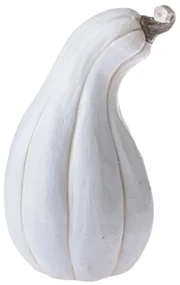 Jesenná dekorácia Tekvička oválna biela, 27 x 42,2 x 23,7 cm, Mg