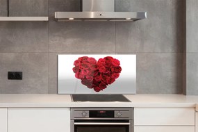 Nástenný panel  Srdce z ruží 125x50 cm