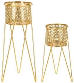 Kovové stojany na kvety 2 ks ø 20 cm (výška 46 cm) Nat – Mauro Ferretti