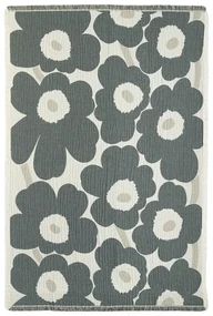 Deka Unikko 150x220, sivo-biela