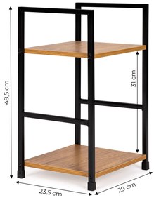 ModernHome Drevený nočný stolík s 2 policami