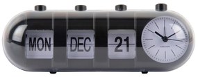 Budík Retro Tube Calendar Flip Karlsson KA6045BK, 10cm