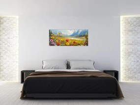Obraz - Maľovaná krajina (120x50 cm)