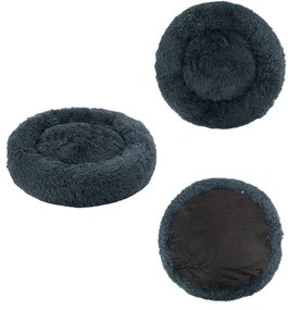 Plyšový pelech "M" 60 cm tmavo sivý