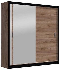Šatní skriňa so zrkadlom SABRINA 180x215 cm dub craft